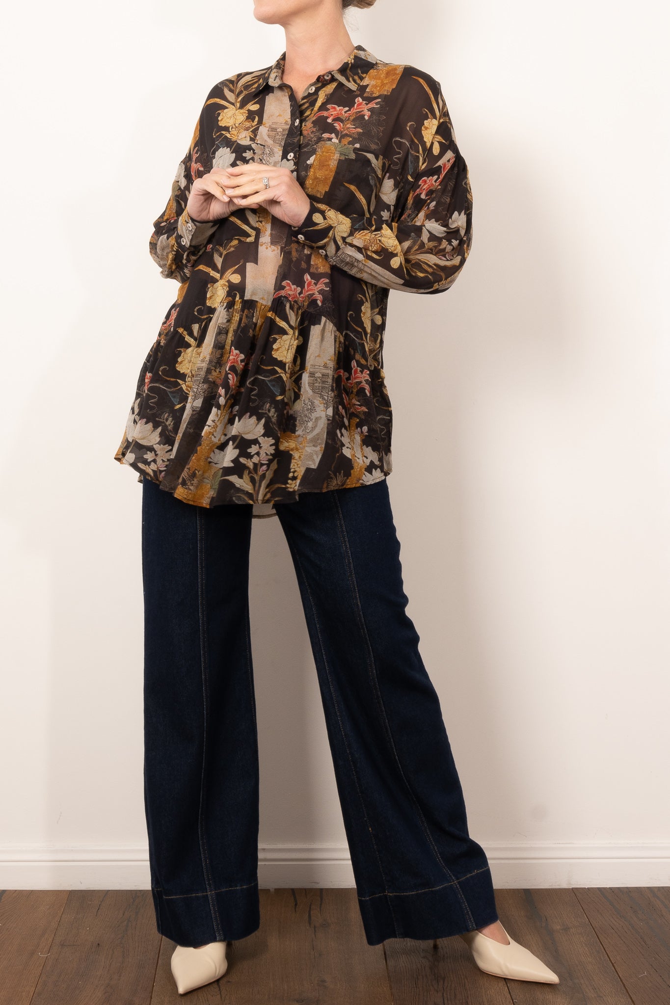 Trelise Cooper Button Up Blouse for Women - Elegant Floral Print Top for Work, Office & Casual Wear | Perfect for Spring & Summer Outfits