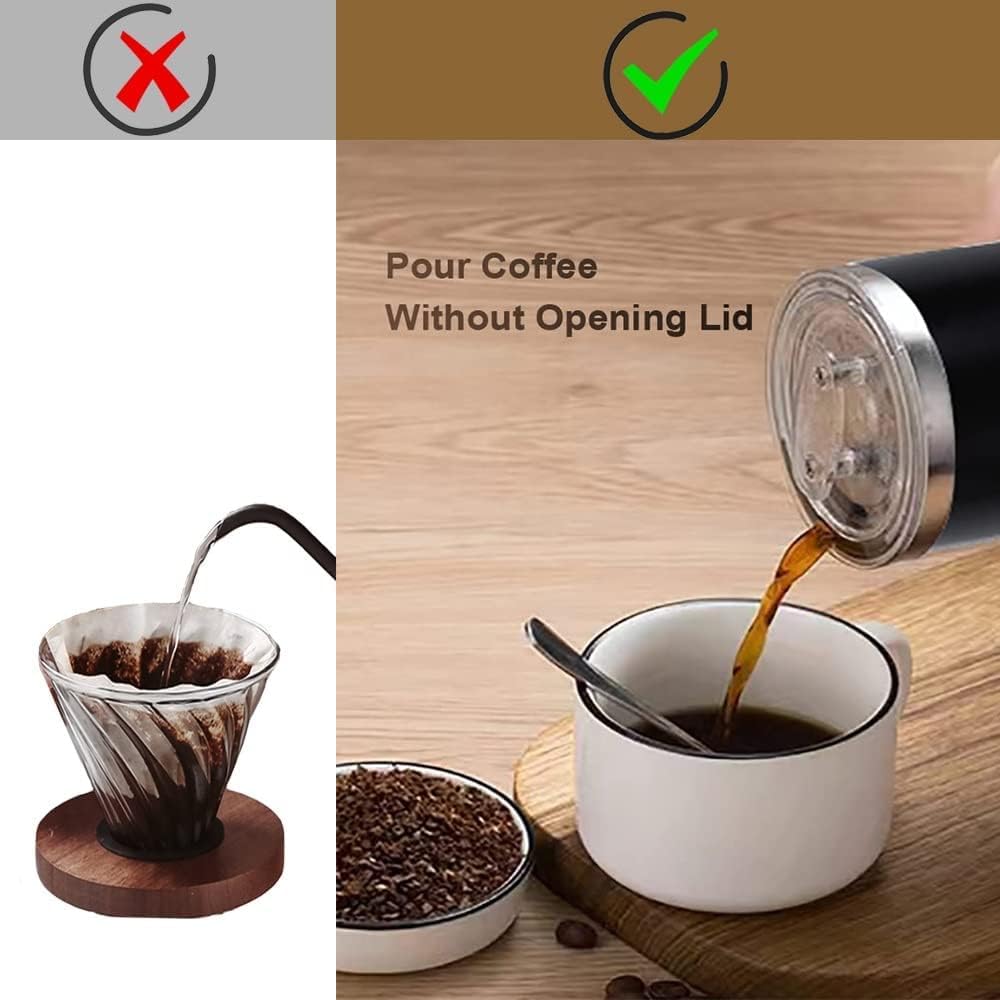 Mini Coffee Maker - Electric Percolator & Espresso Machine with Microcontroller for Enhanced Taste, Single Cup Brewer, Aluminum-Free, 110V AC - Perfect for Home, Office, or Travel Use