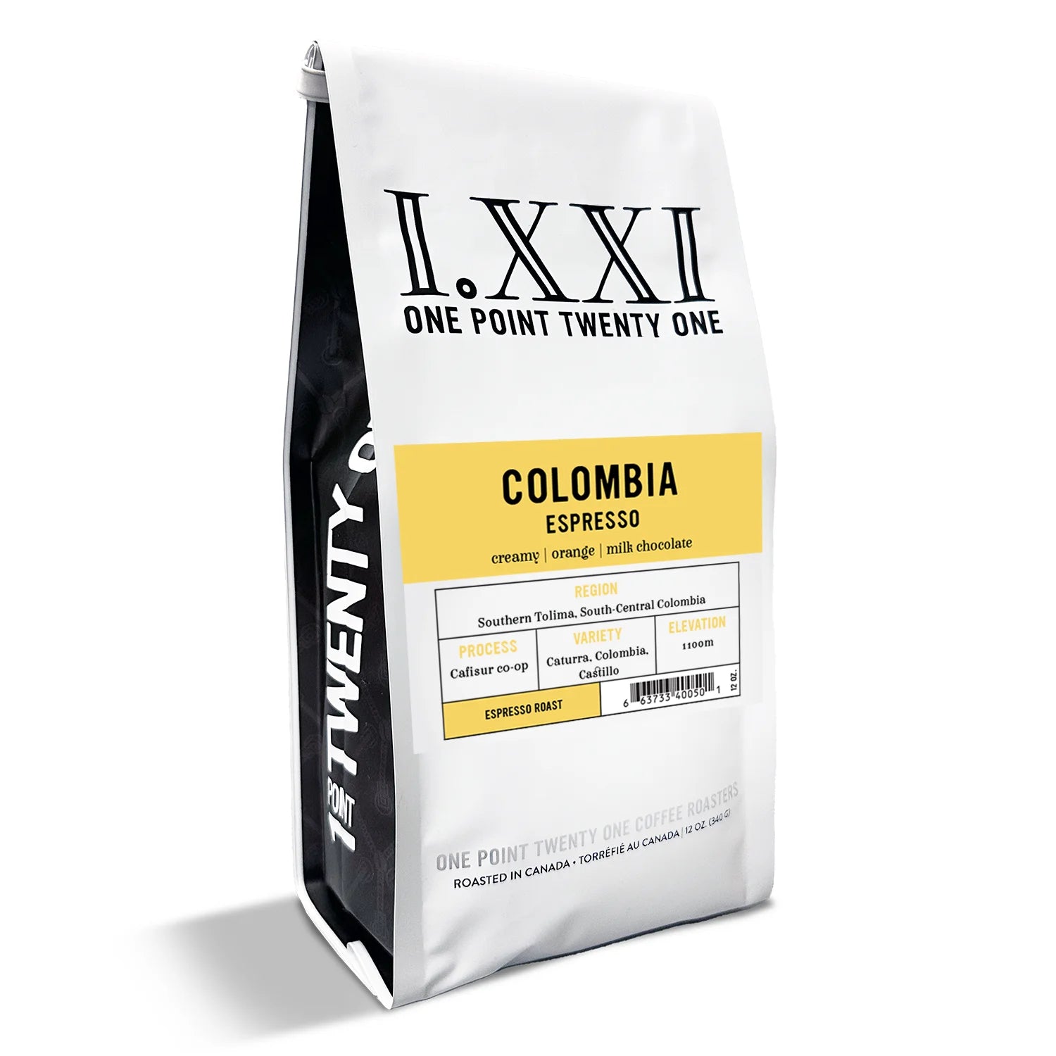 I.XXI Colombia South Tolima Whole Bean Espresso Coffee - 12 oz Bag | Premium Arabica Beans for Espresso Machines & French Press | Perfect for Home Brewing, Cafes & Gifts