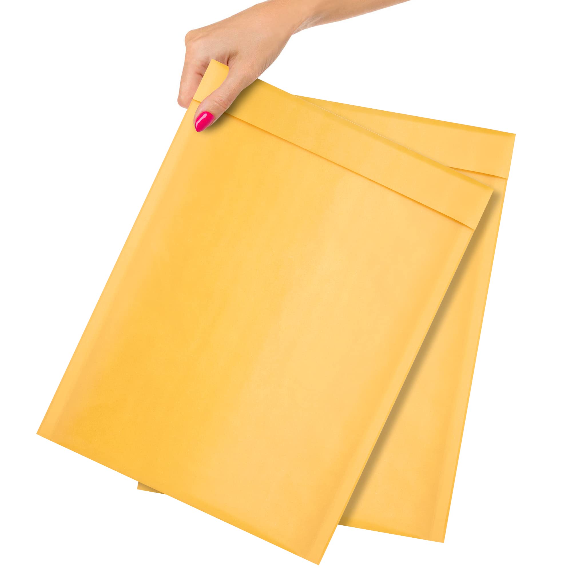 ABC PACK & SUPPLY 10.5 x 15 Inch Kraft Bubble Mailers - Pack of 200 Yellow Self-Seal Padded Shipping Envelopes with Bubble Cushioning & Self-Adhesive Tape - Perfect for Ecommerce, Amazon FBA, eBay Shipping & Small Business Packaging