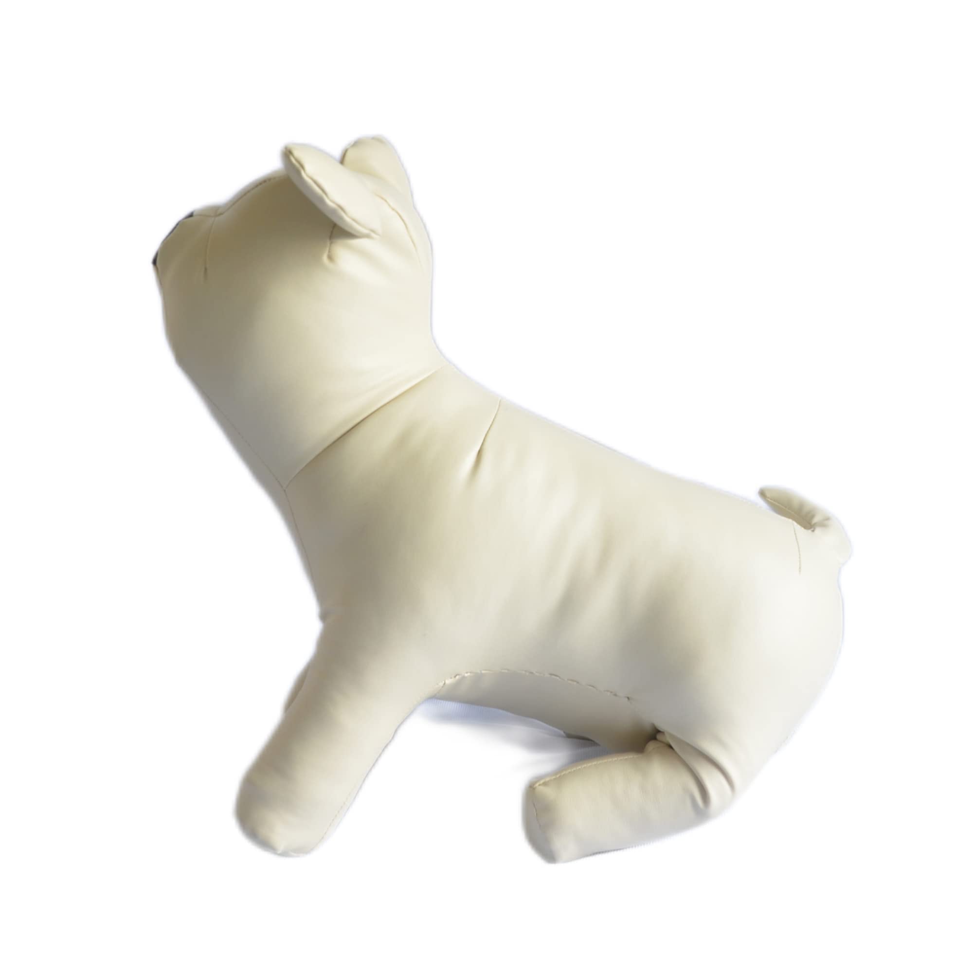 PU Leather Standing Dog Mannequin - Flexible Stretchable Bulldog Display Model for Pet Clothes & Apparel | Perfect for Dog Boutiques, Grooming Salons & Pet Store Visual Merchandising