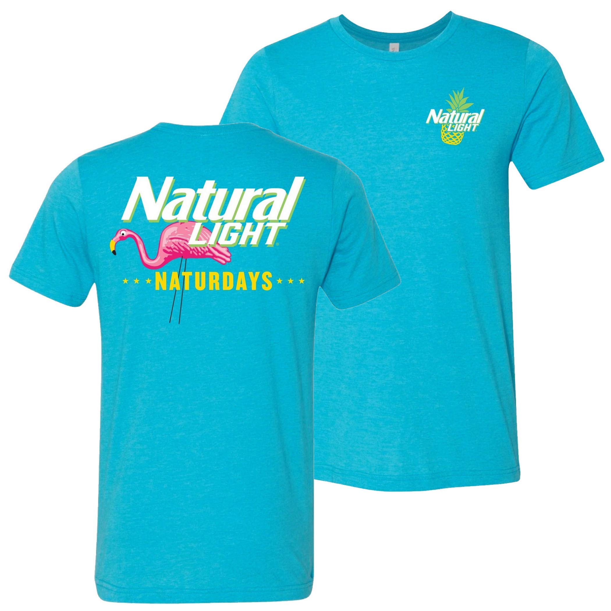 Brew City Beer Gear Natty Light Naturdays Pineapple Green T-Shirt | Men's Casual Beer Lover Tee for Parties & Outings