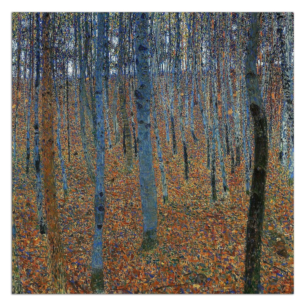 Gustav Klimt Beech Grove I Canvas Art Print - Framed & Ready to Hang - Perfect for Living Room, Bedroom, or Office Wall Decor