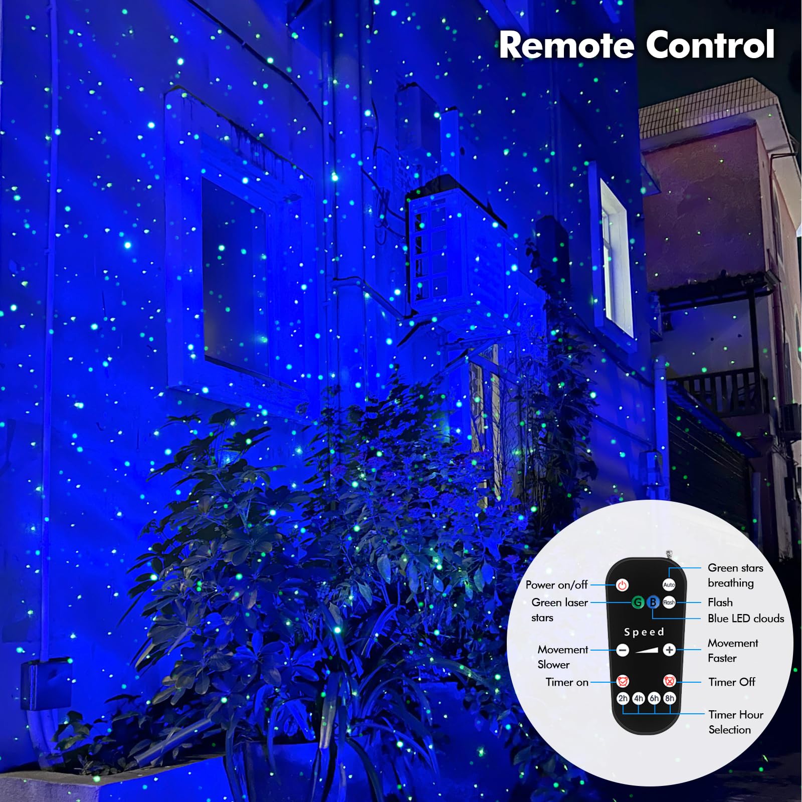 Firefly Garden Lights Laser Star Projector - Outdoor Decorative Lighting with Blue Nebula Effect for Garden, Patio, Yard & Indoor Use | Perfect for Parties, Weddings & Relaxing Nights