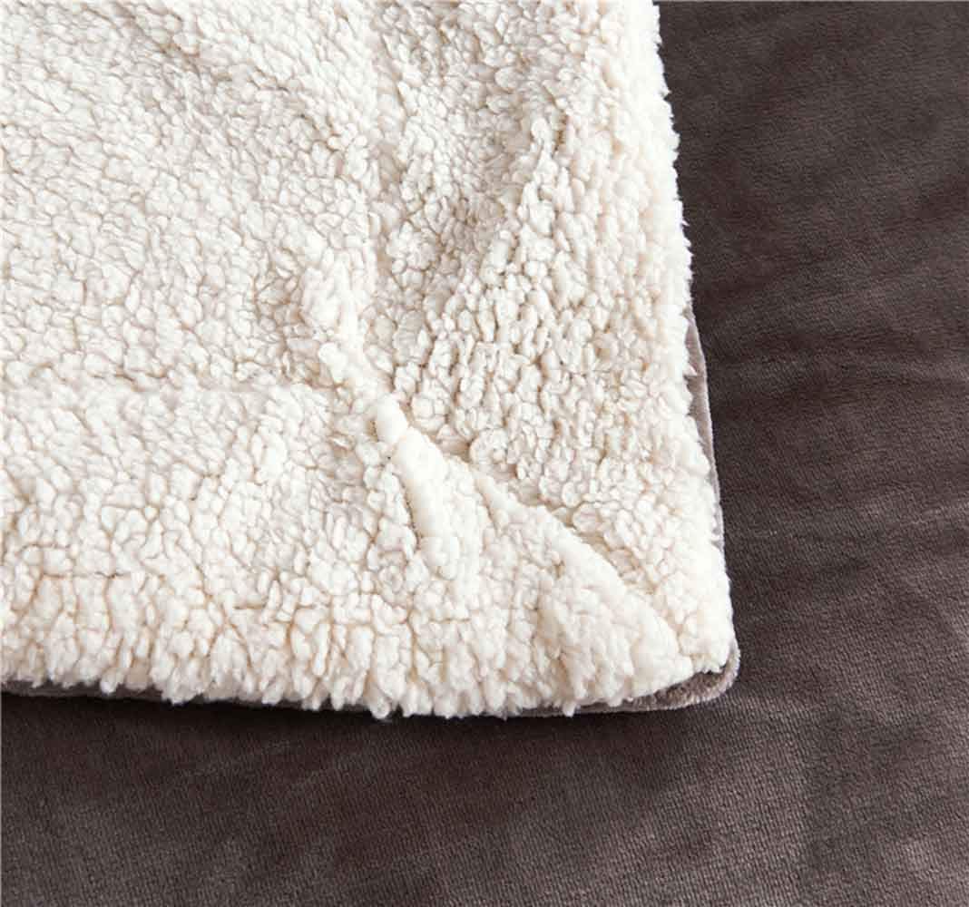 Soft Sherpa Throw Blanket - Cozy Faux Fur & Flannel Wool Blanket for Couch, Bed - Double Thick Warm Plush Blanket for Winter, Home Decor, Gifts