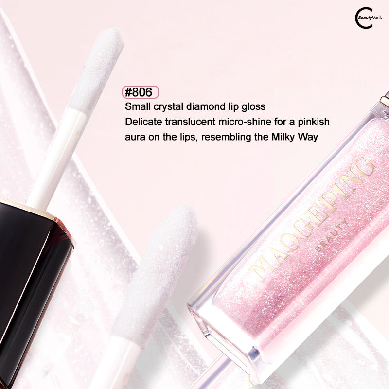 MAOGEPING Crystal Diamond Lip Gloss - Shiny & Moisturizing Lip Gloss with Sparkling Diamond Effect | Perfect for Parties, Date Nights & Special Occasions