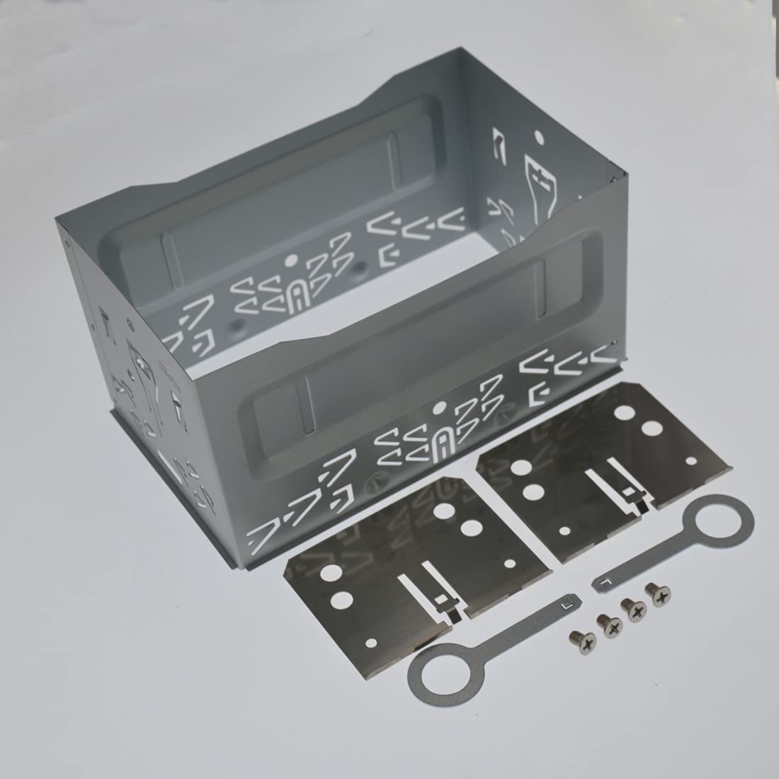 Universal Double DIN Car Stereo Dash Kit - Metal Mounting Cage for 2 DIN Radio Installation | Perfect for Toyota, Honda, Ford & More | Upgrade Your Car Audio System