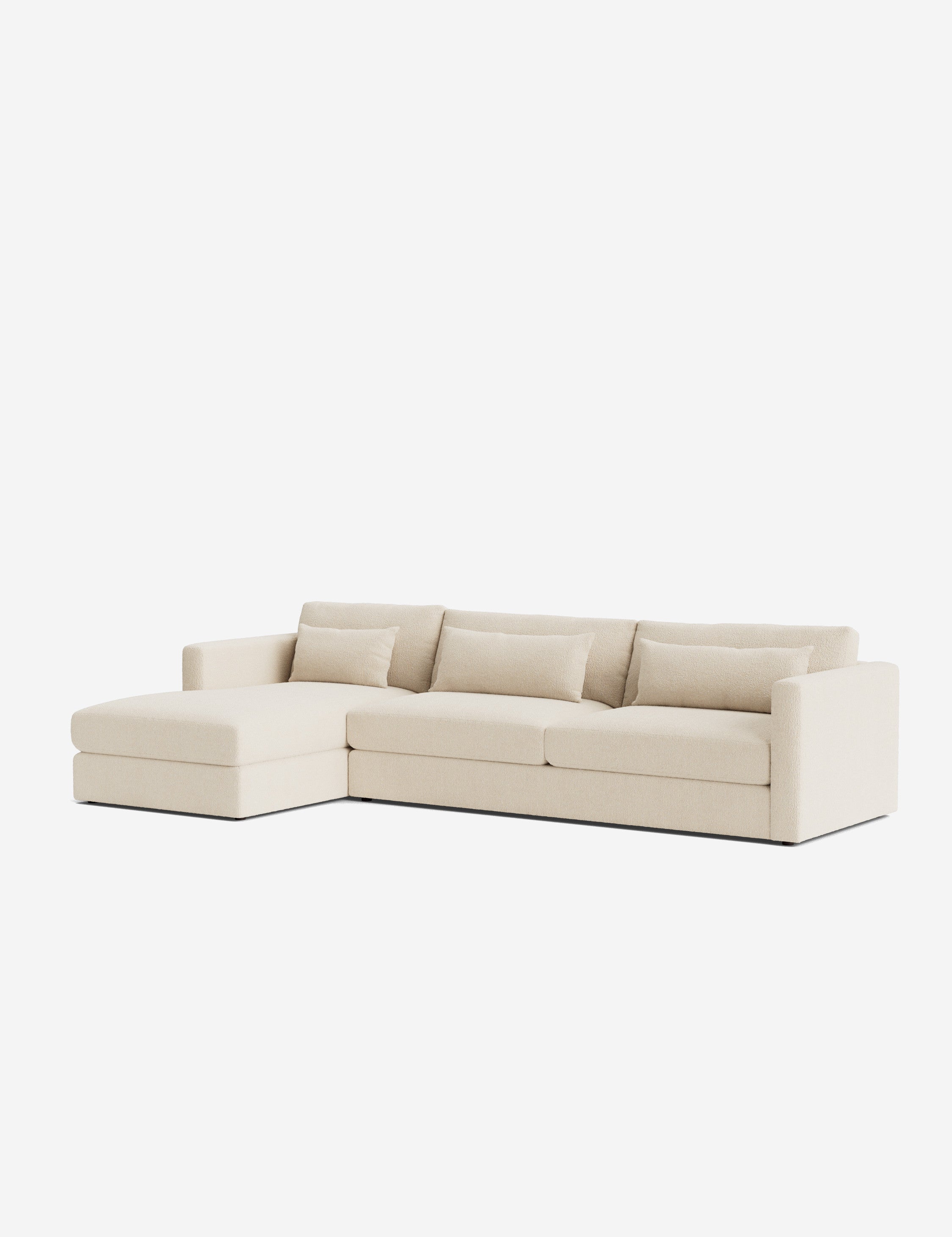 Durham Chaise Sectional Sofa - Modern L-Shaped Couch with Chaise Lounge for Living Room, Family Room & Home Theater - Comfortable Fabric Upholstered Sofa Set