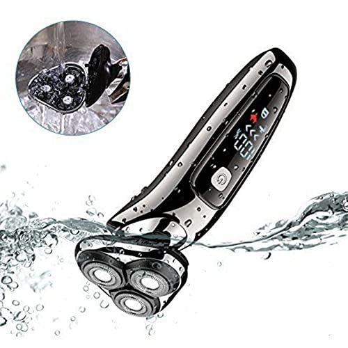 Professional 3-in-1 Electric Shaver for Men - Wet/Dry Rechargeable Head & Beard Trimmer with Facial Grooming Kit | Perfect for Travel, Home & Gym Use