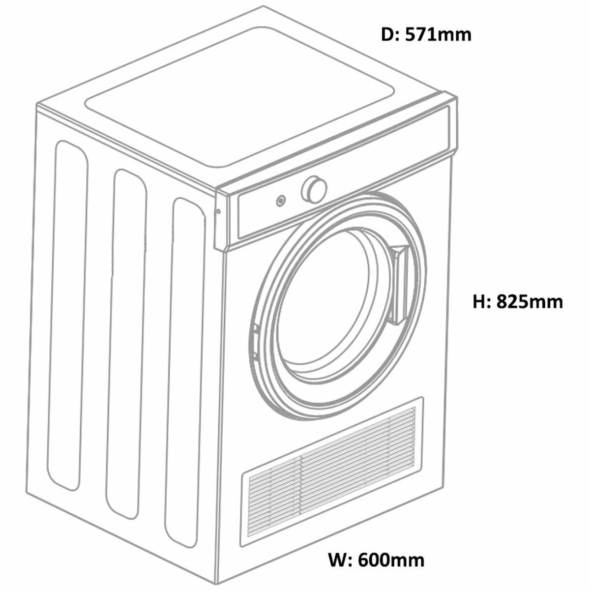 Fisher & Paykel Series 3 6kg Vented Dryer DE6060M2 - Energy Efficient Clothes Dryer for Home Laundry Room | Perfect for Apartments & Small Spaces