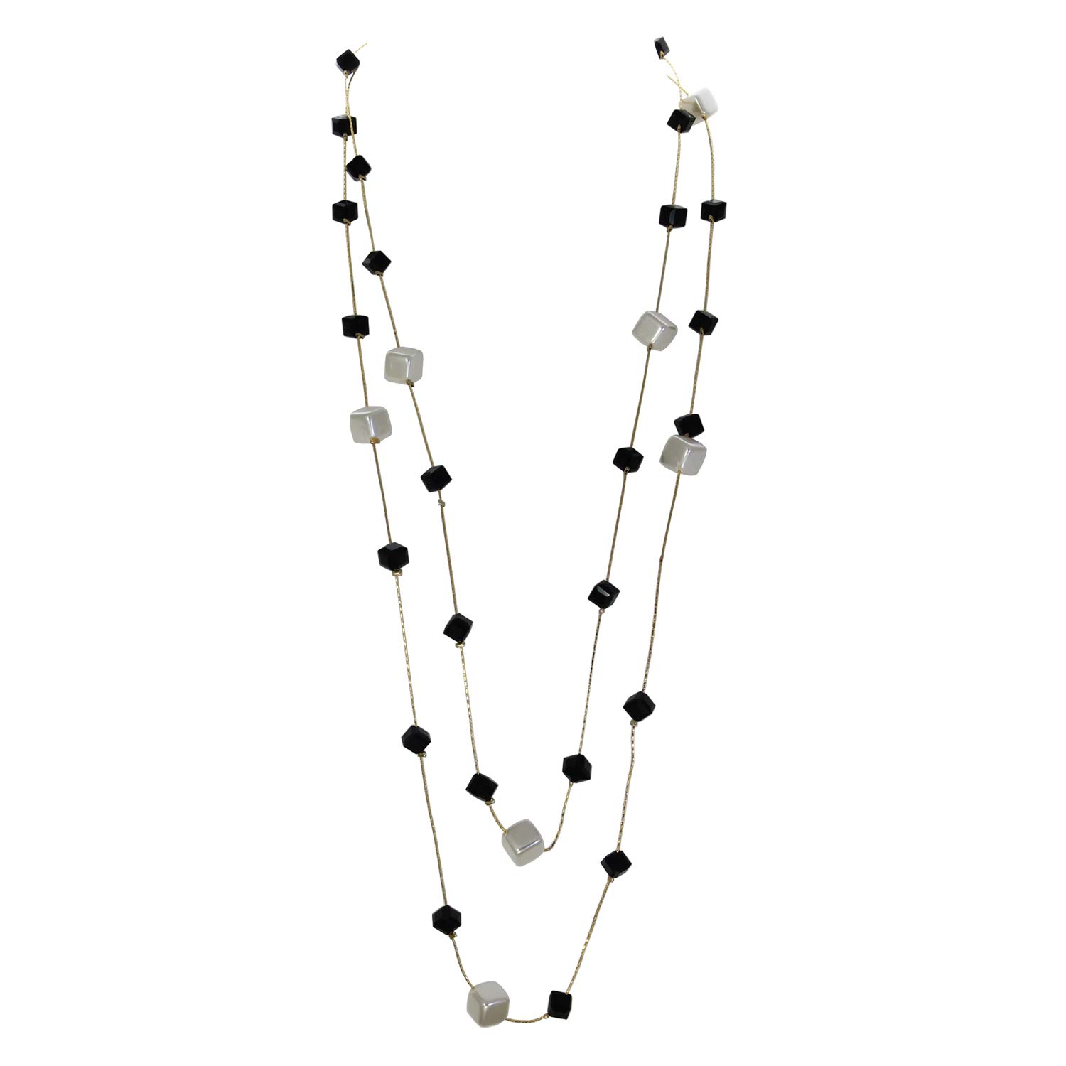 Women's Long Layered Pearl Bead Necklace - Multi Layer Bohemian Jewelry with Clover Flower Pendant for Casual & Party Wear | Perfect for Office, Date Night & Special Occasions