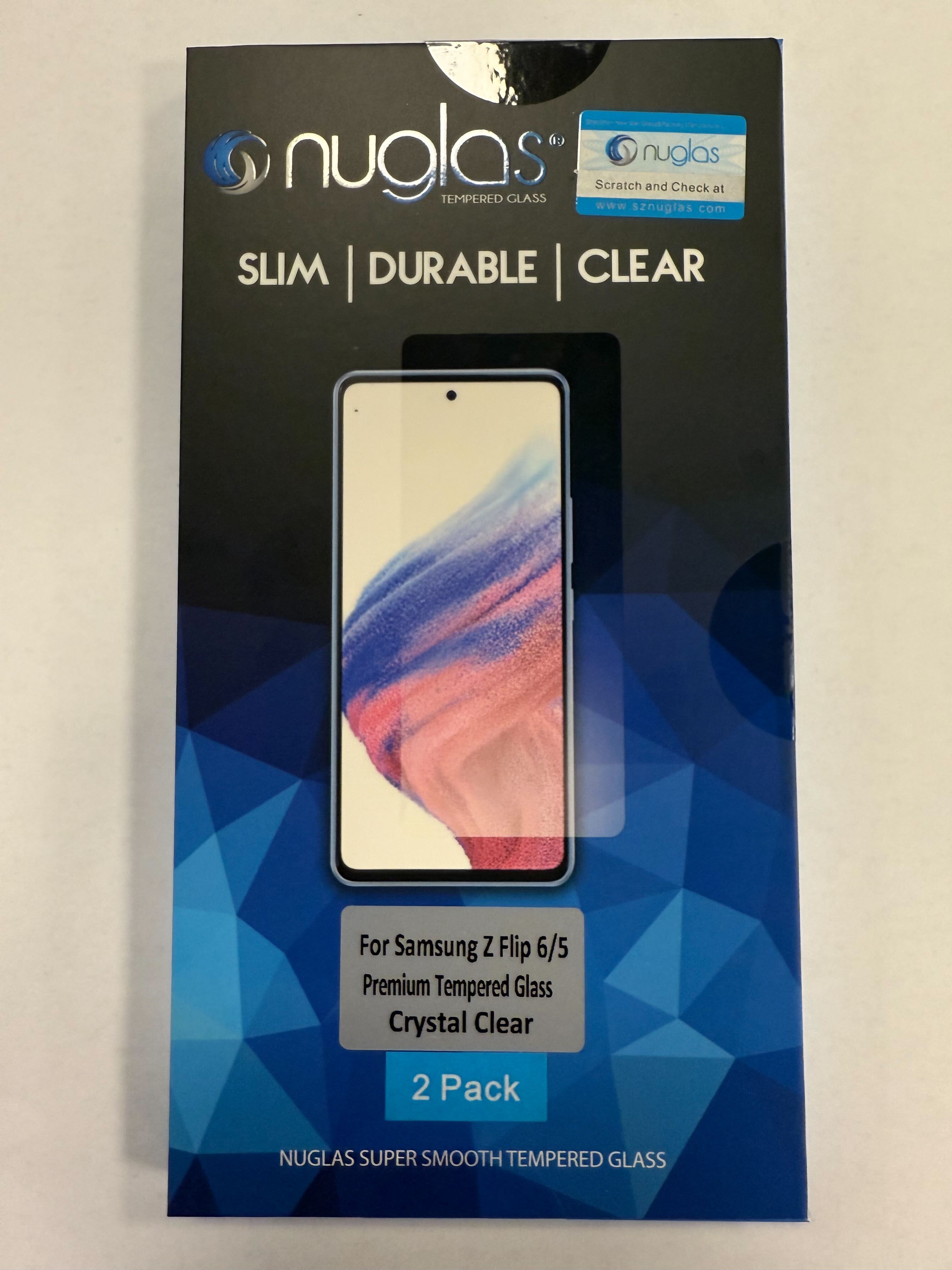 Premium Tempered Glass Screen Protector for Samsung Galaxy Z Flip 5/6 - Shatterproof, HD Clear, Bubble-Free Installation - Perfect for Daily Use & Travel Protection