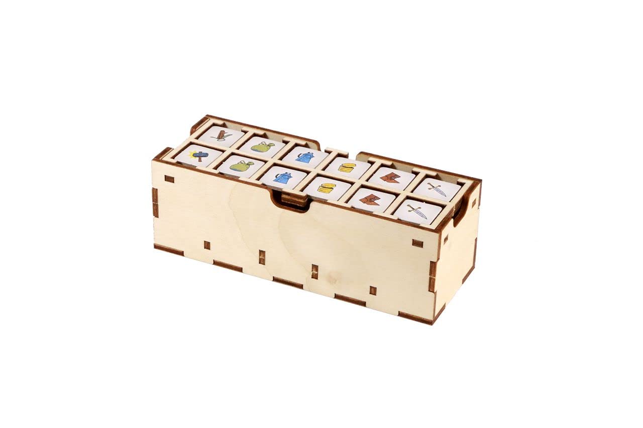 Premium Wooden Game Organizer for Root Board Game - Broken Token Compatible Storage Box with Multi-Tier Trays | Perfect for Game Nights & Organized Storage
