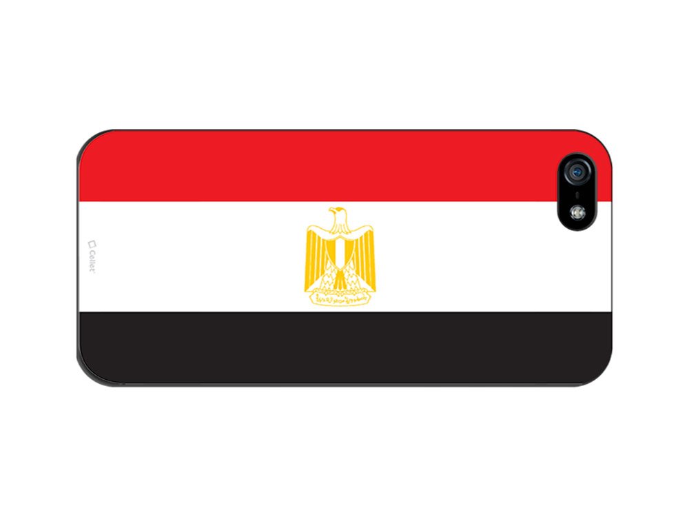 Cellet Proguard Protective Case with Egyptian Flag Design for Apple iPhone 5 - Black | Durable Phone Cover for Everyday Use & Travel