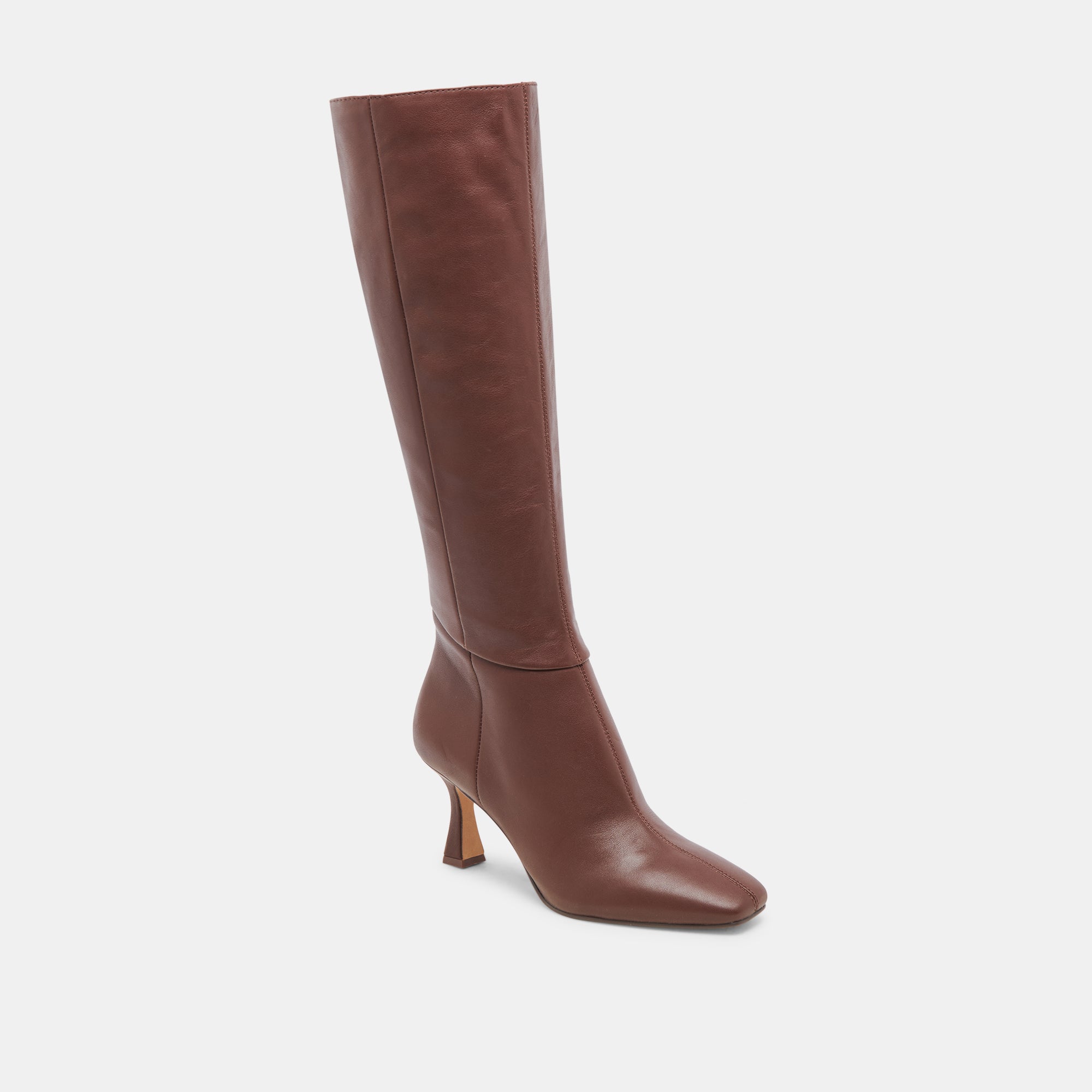 GYRA Extra Wide Calf Boots for Women - Genuine Chocolate Brown Leather - Comfortable & Stylish for Fall, Winter, and Casual Outfits