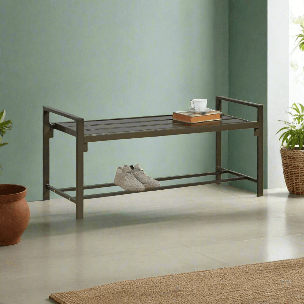Indio Metal Bench (120cm) - Durable Outdoor & Indoor Seating for Patio, Garden, and Entryway