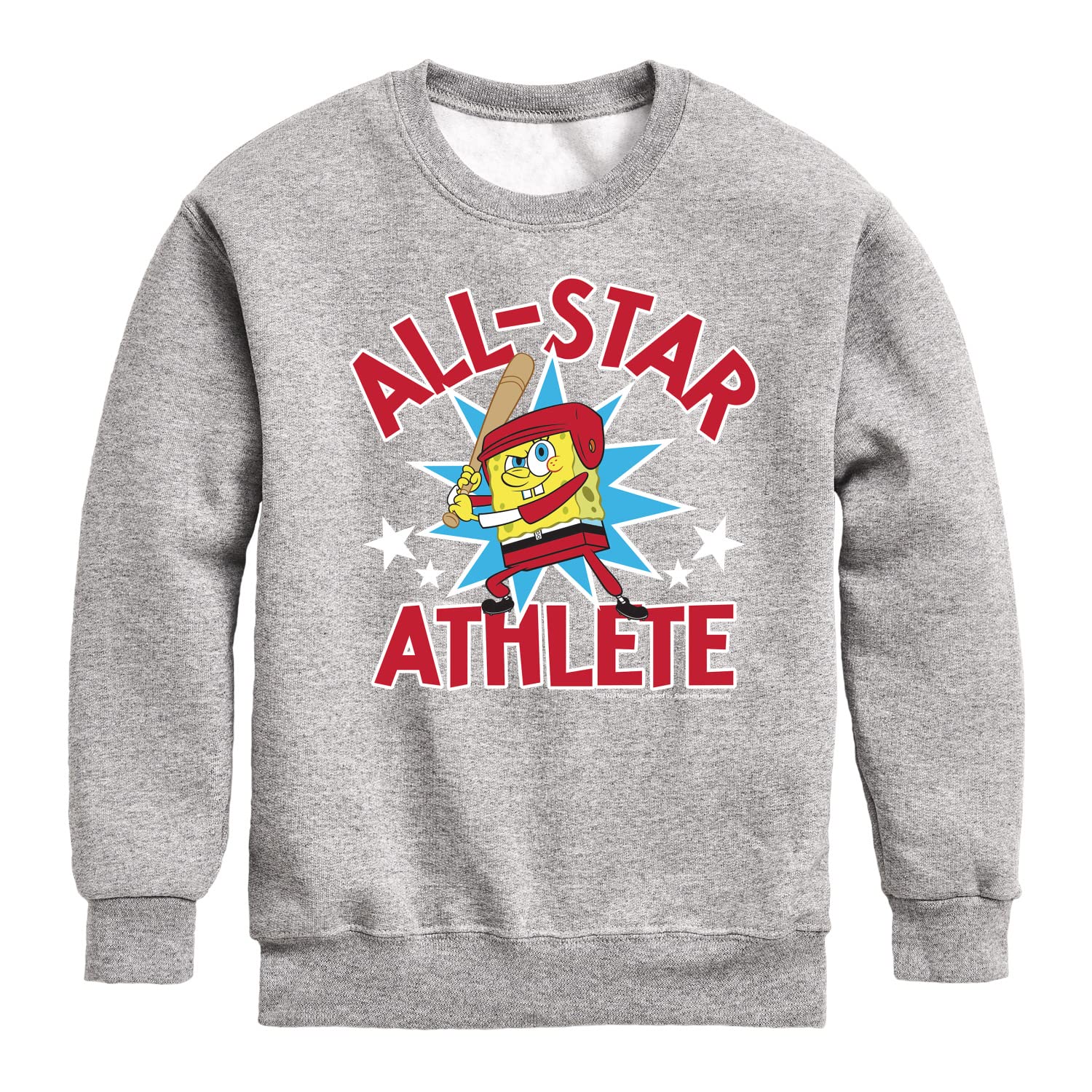 HYBRID APPAREL Spongebob Squarepants American All Star Fleece Sweatshirt for Toddler & Youth | Soft Crewneck Pullover | Cartoon Character Hoodie for Kids, Boys & Girls | Perfect for School, Playdates & Family Outings