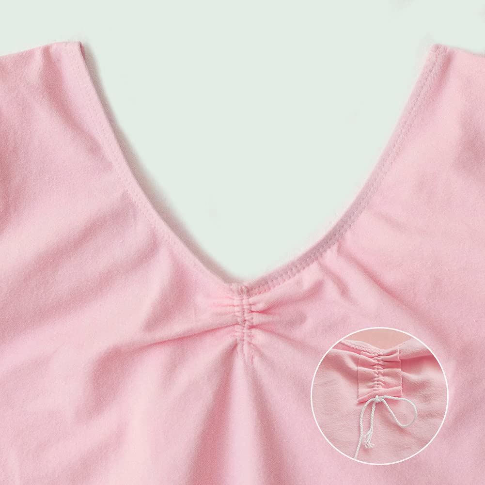 ROYAL SMEELA Girls Short Sleeve Ballet Leotard - Basic Dance Leotard for Toddlers & Kids - Perfect for Ballet Class, Recitals & Dance Practice (Pink, Size 3T)