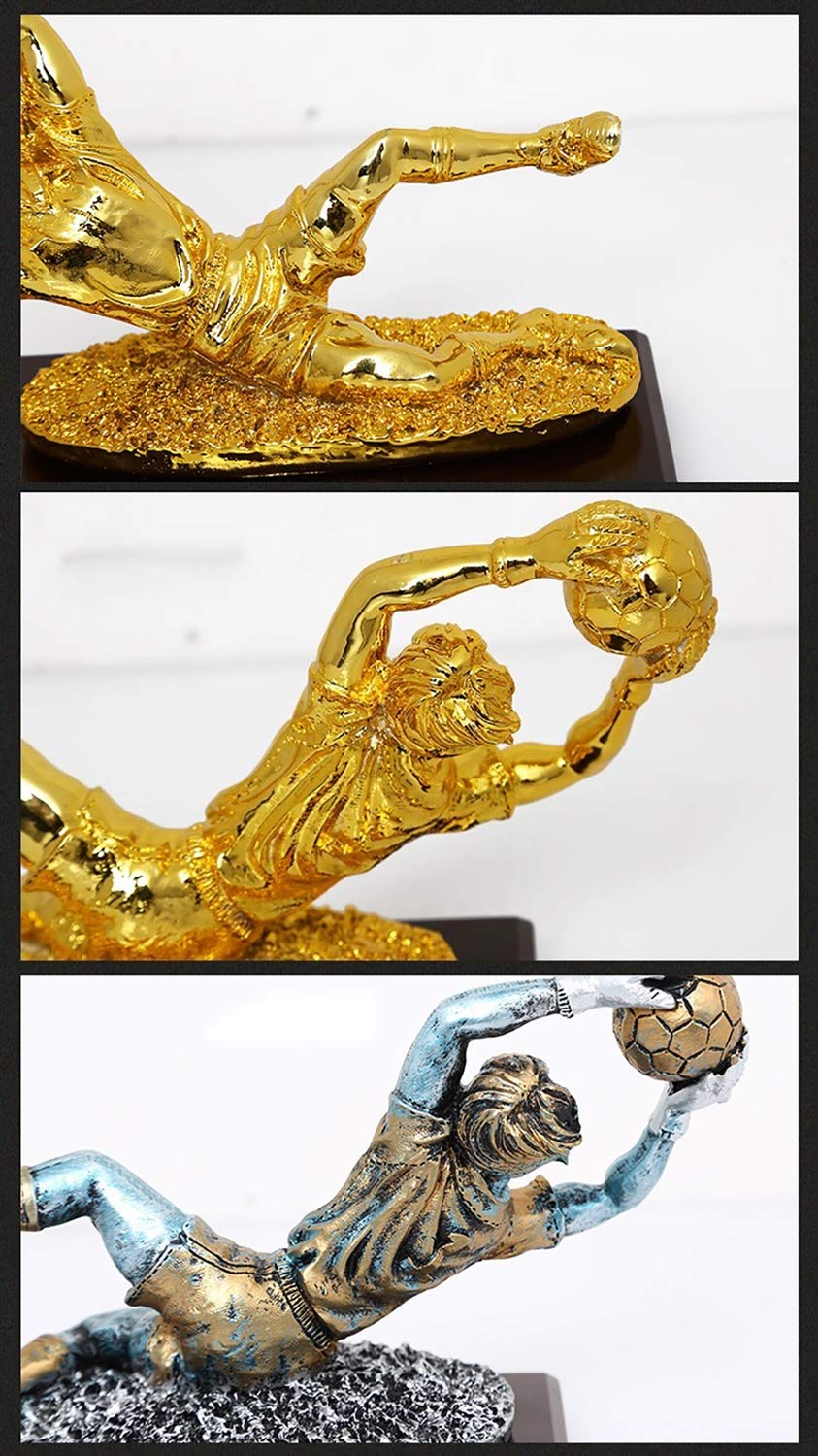 BOFANGSM Custom Brass Soccer Trophy - Football Goalkeeper Award for Fans, Souvenirs, Collections & Gifts | Perfect for Tournaments, Awards Ceremonies & Sports Decor