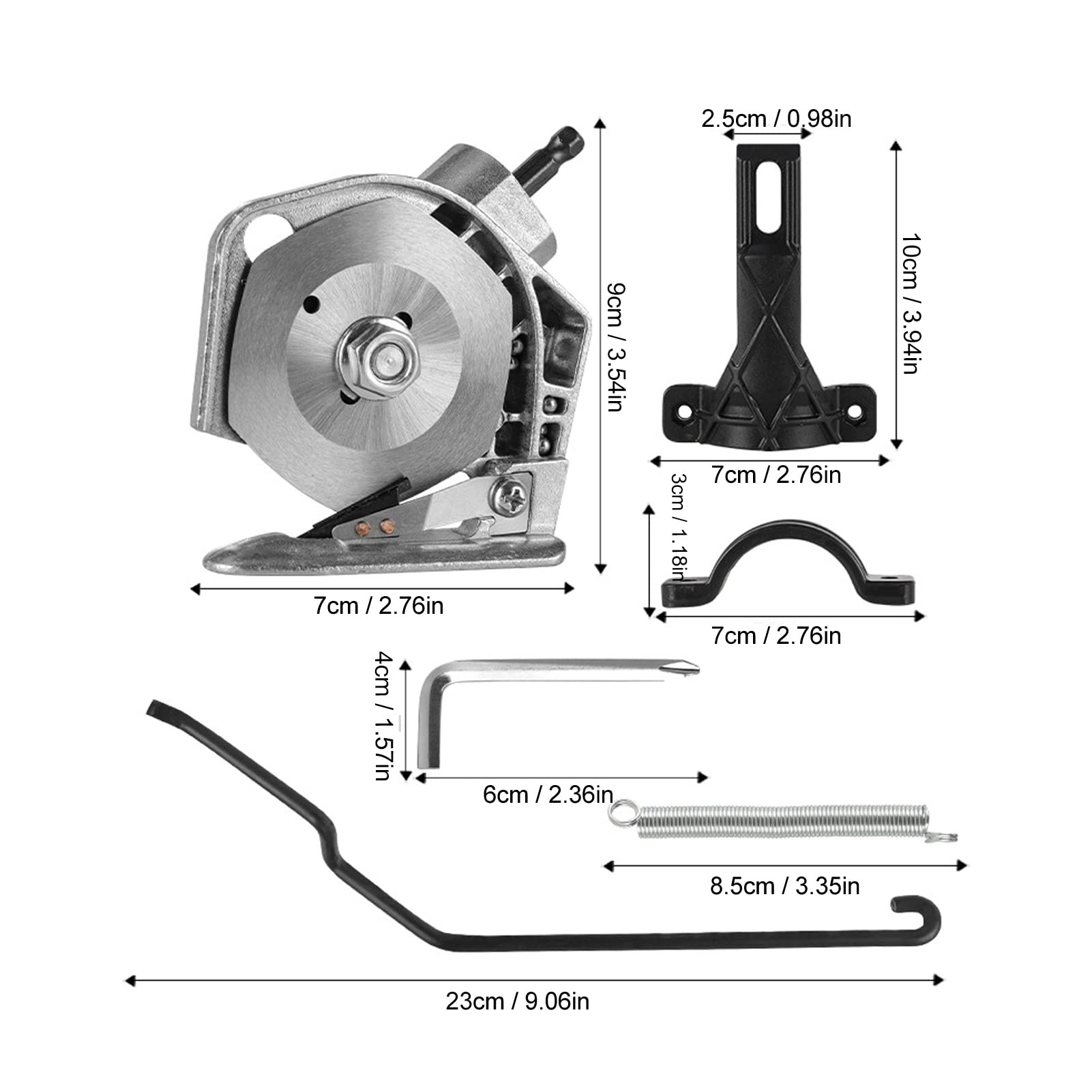 Electric Drill Plate Cutter Attachment - Alloy Steel Handheld Power Drill Cutting Tool for Canvas, Carpet, Leather & Sheet Metal | DIY Home Improvement & Metalworking Projects