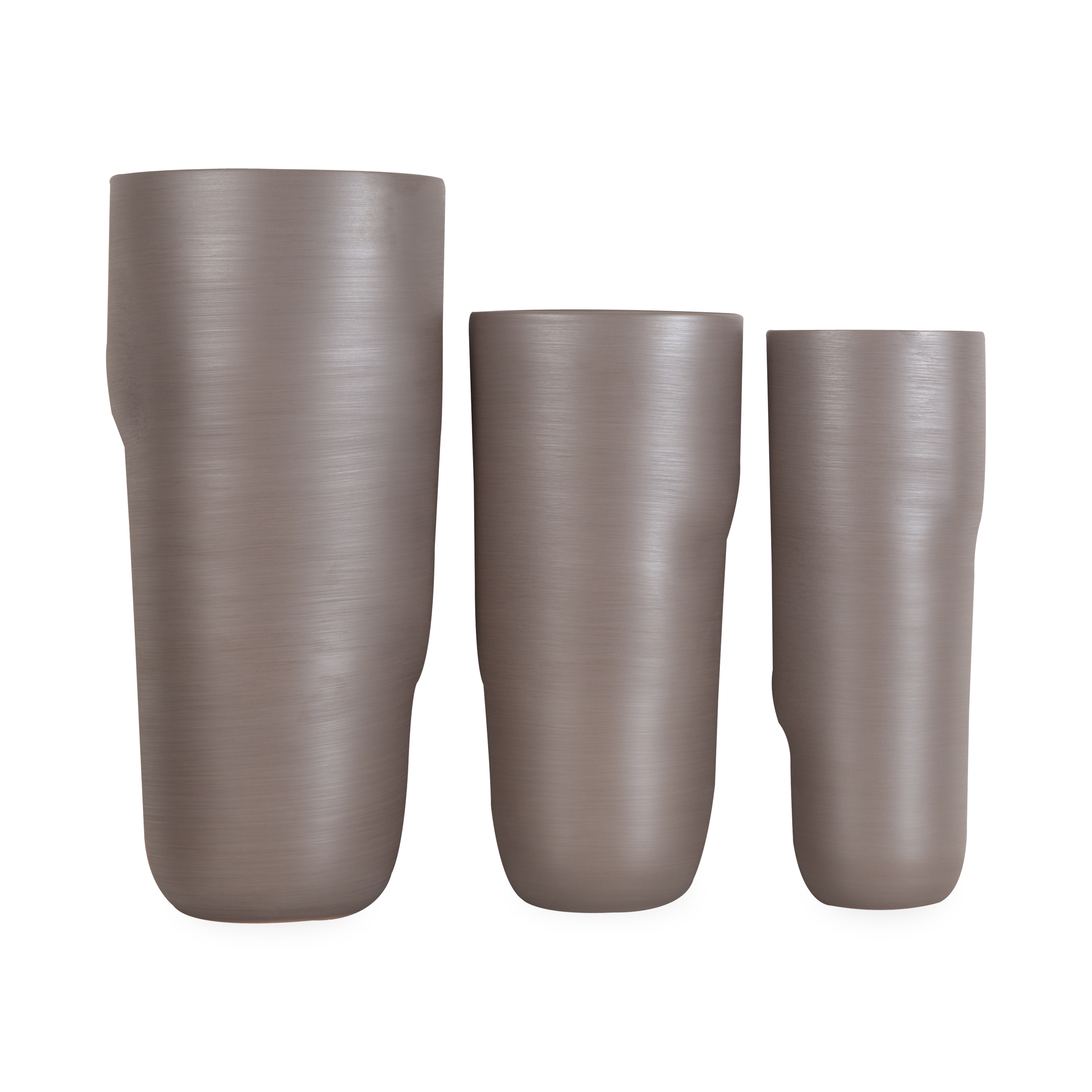 Elegant Taupe Ceramic Vase - Modern Home Decor for Centerpiece, Wedding, Living Room & Office Decorations