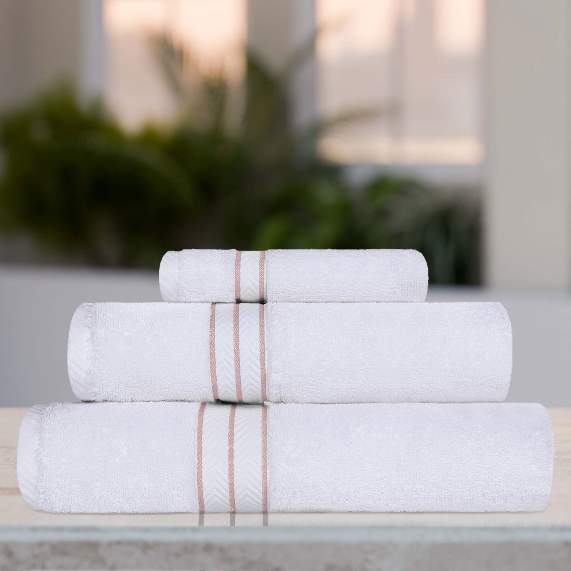 Premium Turkish Cotton Ultra Plush 3-Piece Bath Towel Set - Super Absorbent, Soft & Luxurious for Spa, Bathroom, and Beach Use
