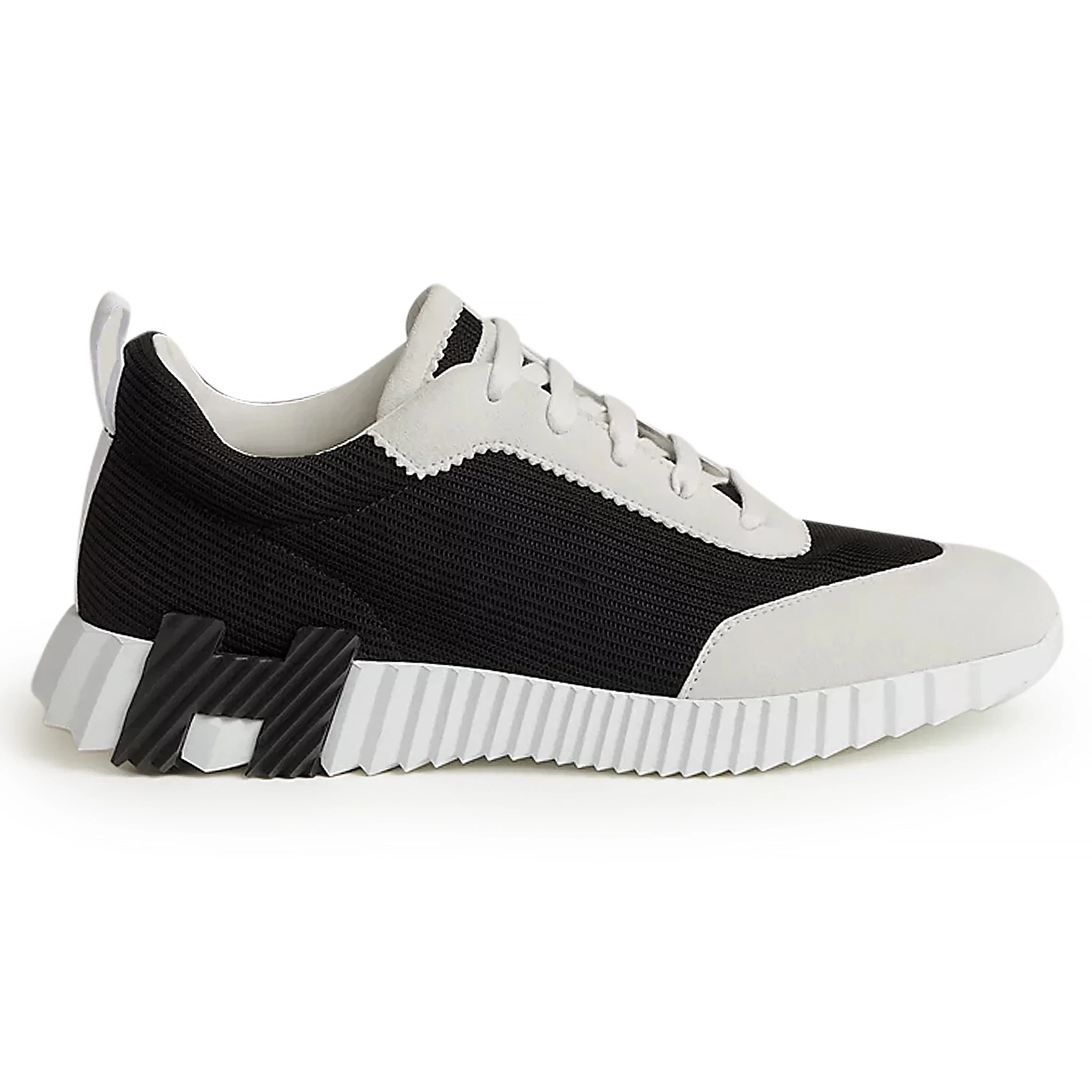 Hermès Paris Bouncing Sneakers for Women - White & Black Leather High-Top Fashion Sneakers | Casual Wear, Street Style & Luxury Comfort