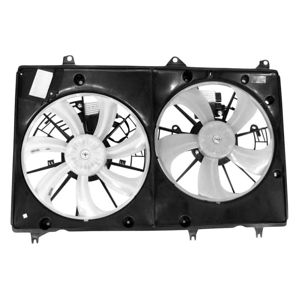 Toyota Highlander AC Radiator Fan Assembly 2008-2010 | Dual Controller Hybrid | Part# TO3115178 & 1636320390 | Perfect for Cooling System Repair & Maintenance