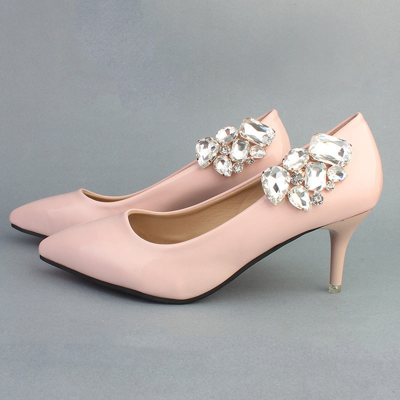 1 Pair Detachable Rhinestone Shoe Clips for Wedding Shoes - Elegant Bridal Shoe Buckle Accessories for Brides, Prom, and Special Occasions
