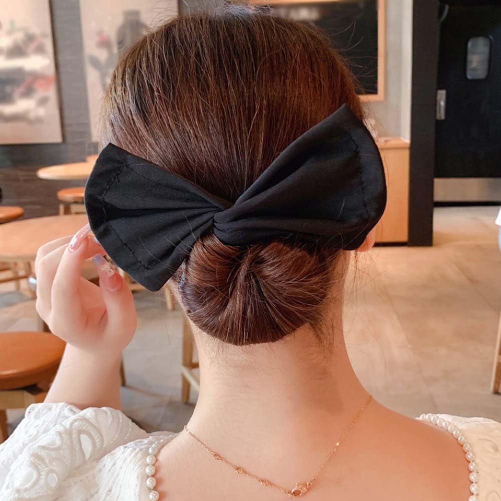 6 Pack Hair Donut Makers & French Twist Bun Set - Flexible Hair Styling Tools for Women with Polka Dot Design | Perfect for Updos, Curls & Everyday Hairstyles at Home or Parties