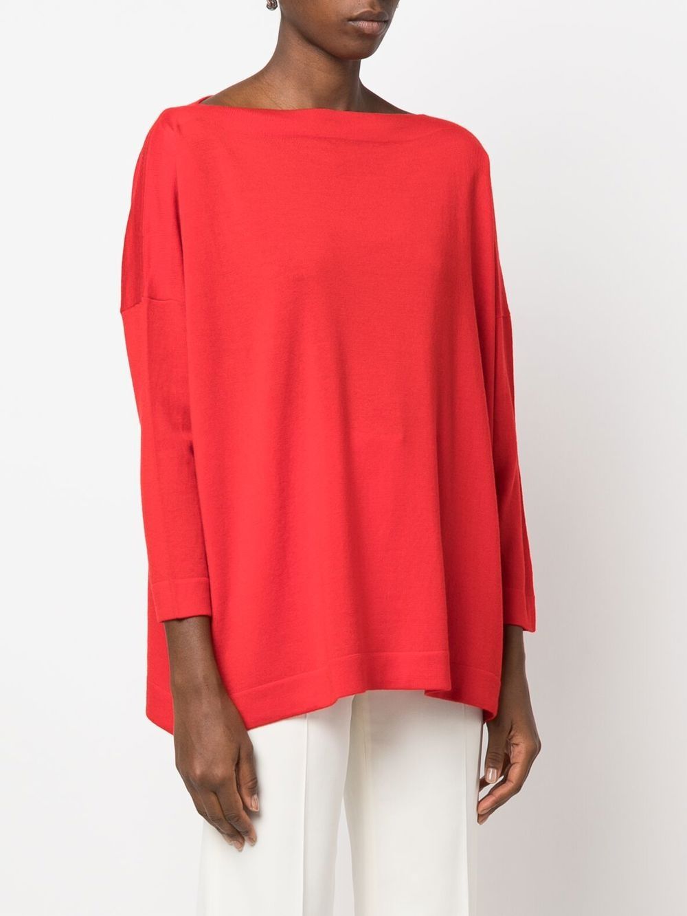 Daniela Gregis Women's Red Cashmere Sweater - Soft & Cozy Winter Pullover for Casual Wear & Office Outfits