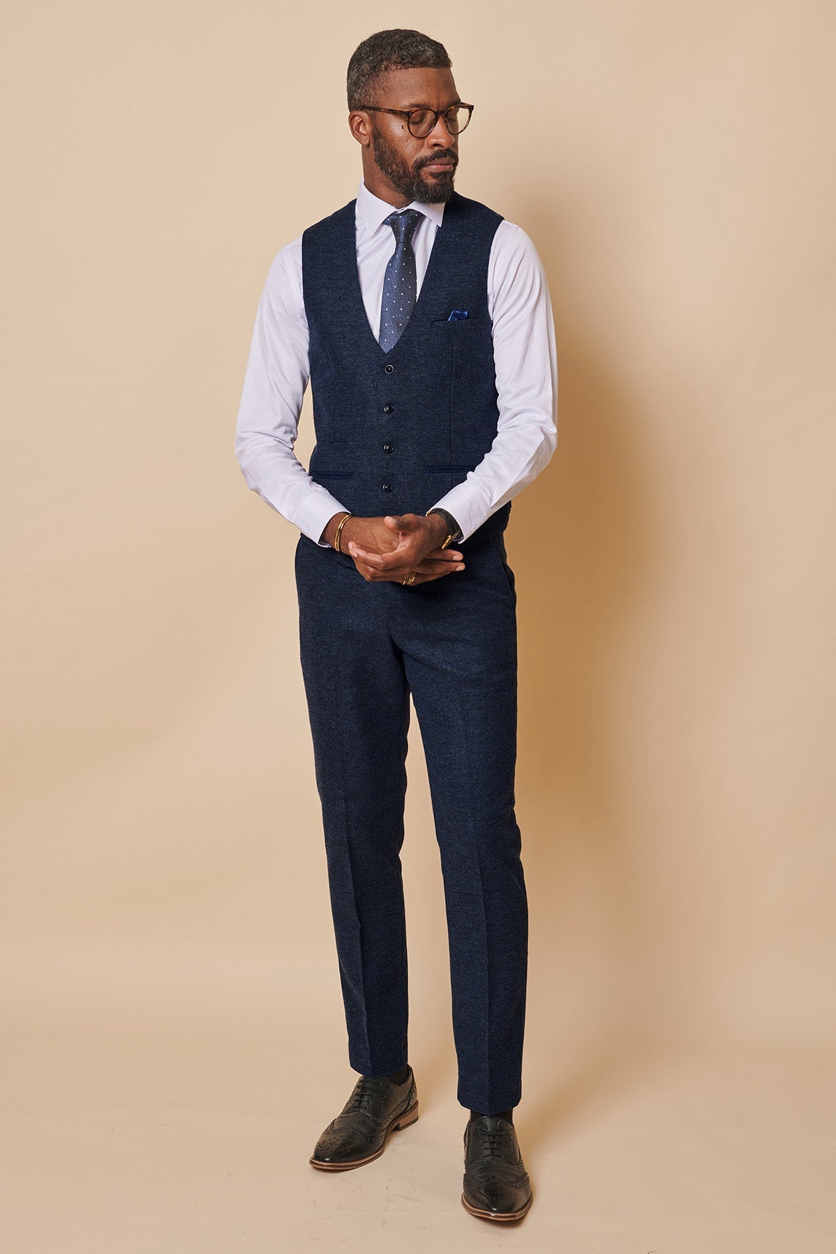 Everton FC Séamus Coleman MARLOW Navy Tweed Suit - Official Licensed Football Jersey for Matchday & Casual Wear
