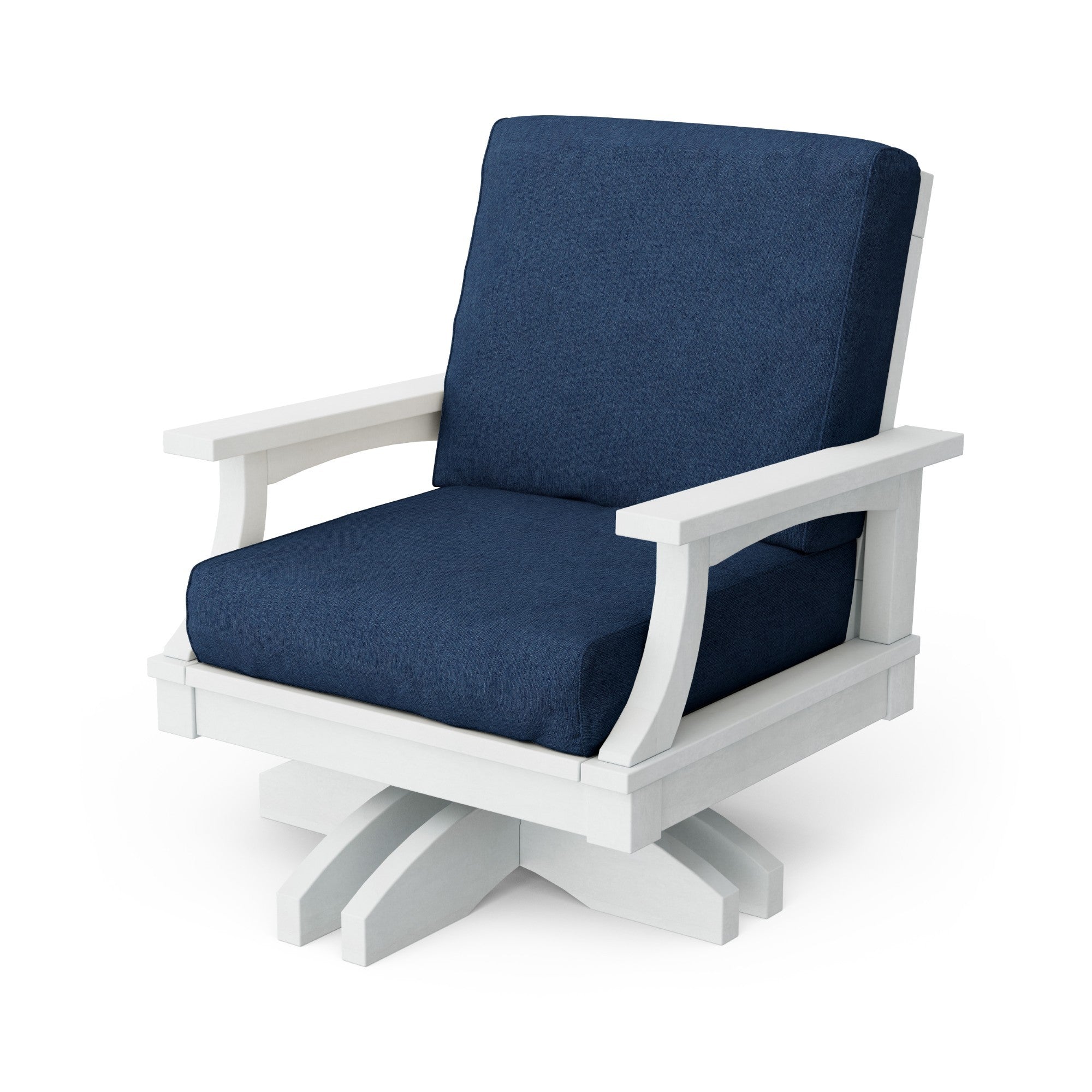 Heritage Deep Seating Swivel Chair - 360° Rotating Patio Lounge Chair with Cushions, Weather-Resistant Outdoor Furniture for Garden, Poolside & Backyard Relaxation