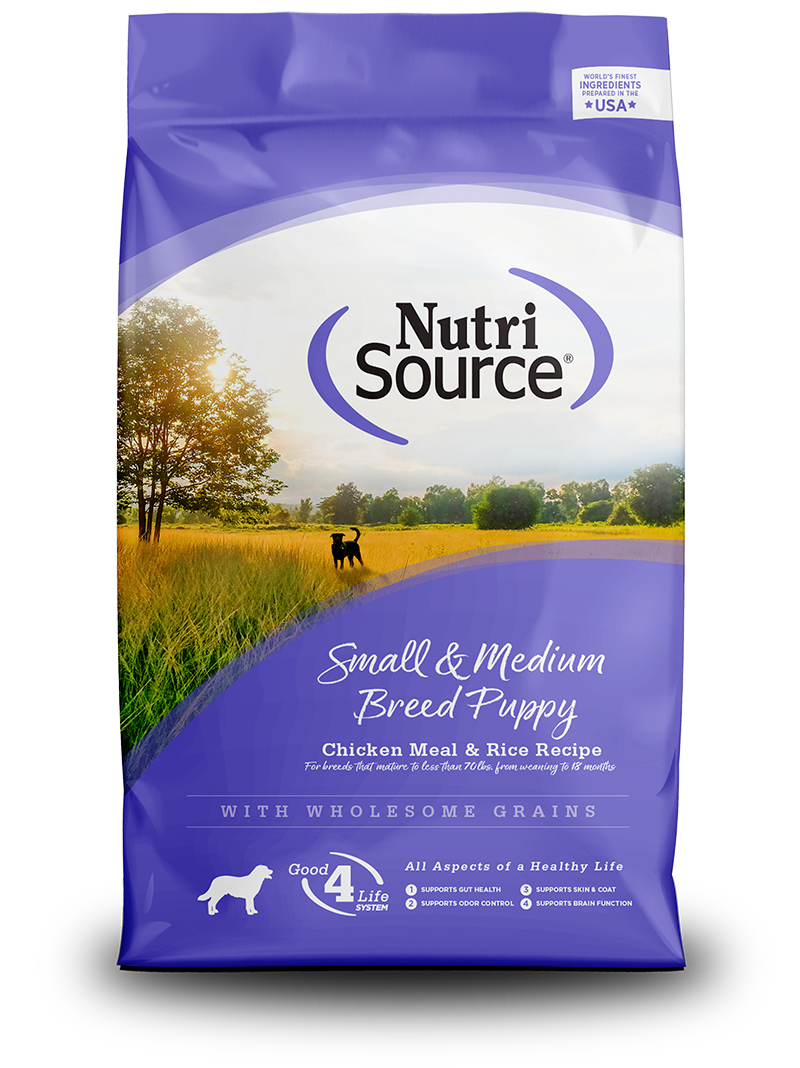 NutriSource Grain-Free Dry Dog Food with Chicken & Rice for Puppies - Small & Medium Breed Dog Food for Healthy Growth & Digestion - Perfect for Active Puppies & Adult Dogs