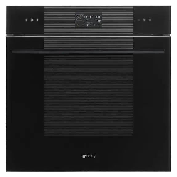 Smeg 60cm Linea Steam100 Built-In Oven - Midnight Black | Professional Steam Cooking for Home Chefs | Perfect for Baking, Roasting & Healthy Meals