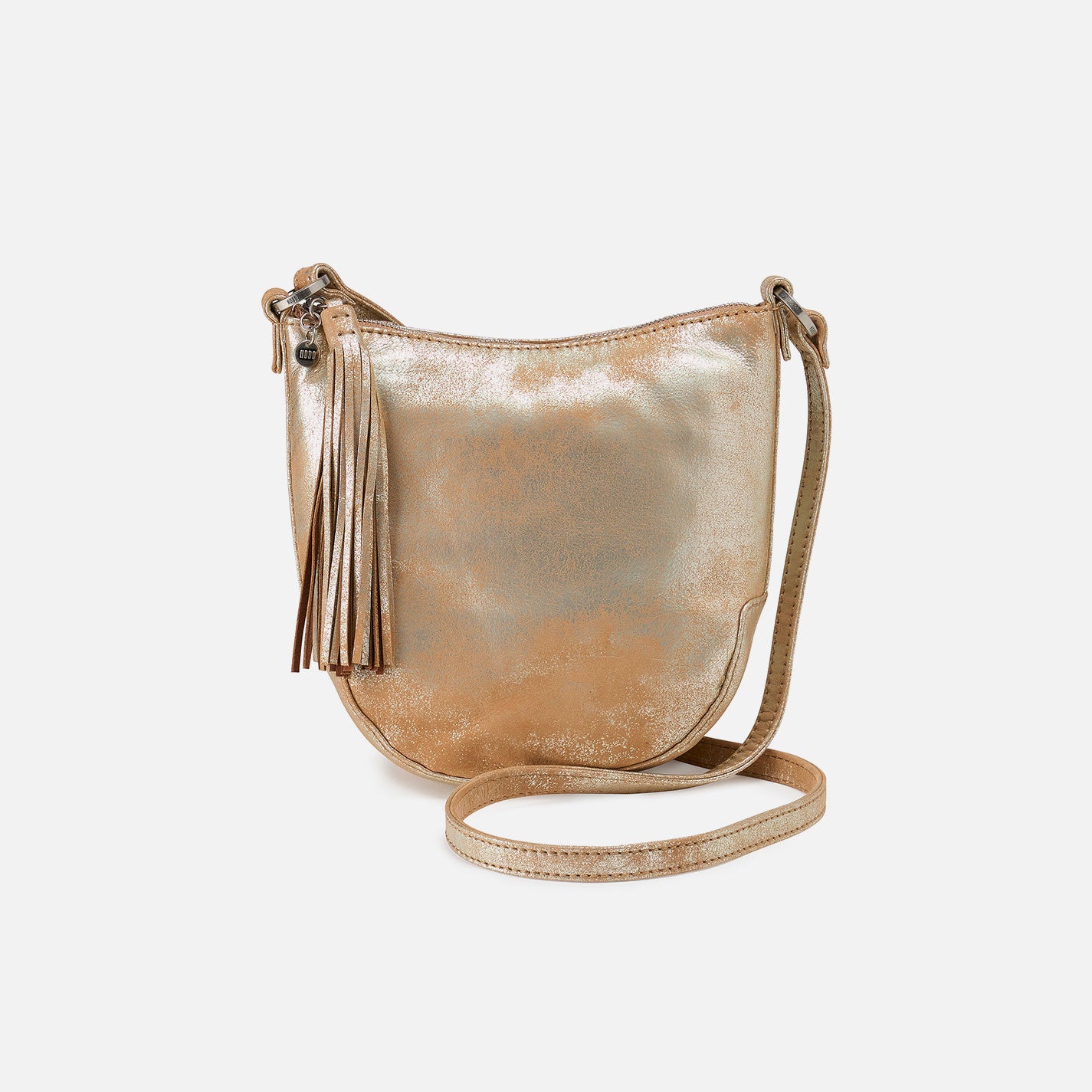 Lexi Pebbled Leather Crossbody Bag - Saddle Stardust Color | Stylish Women's Shoulder Purse for Work, Travel & Everyday Use