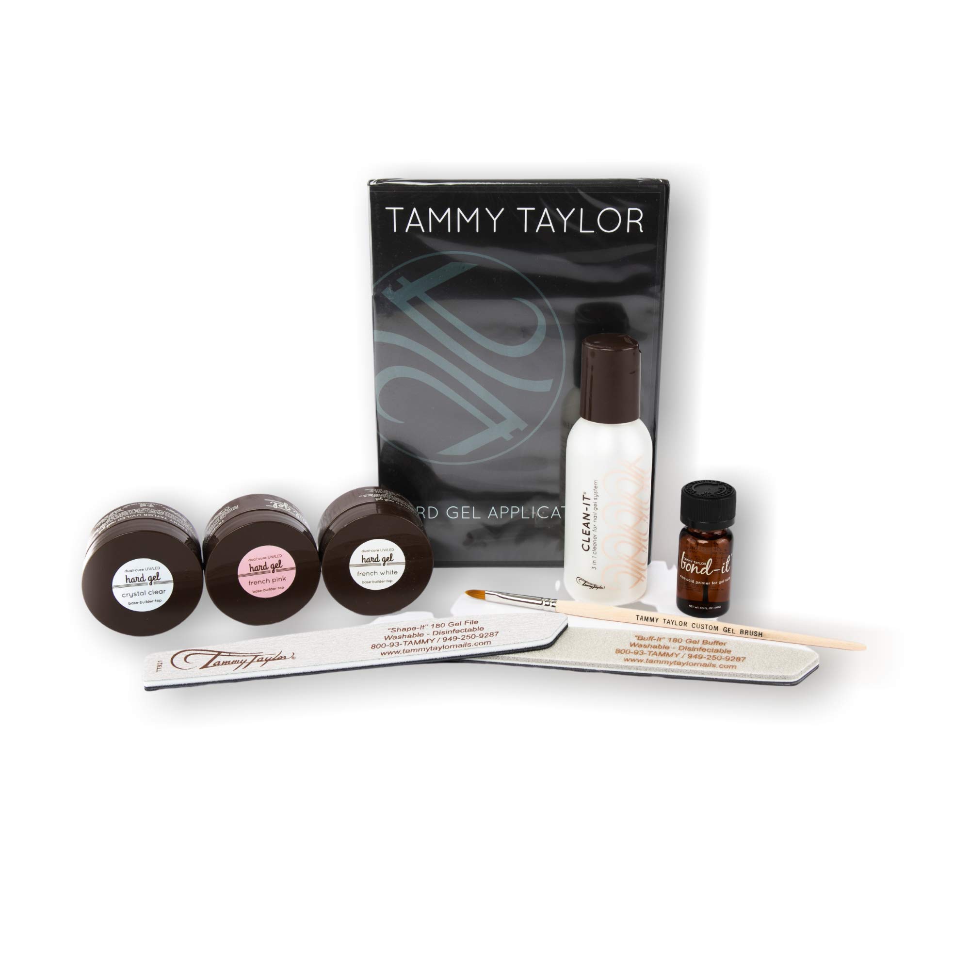 Tammy Taylor Professional 3-in-1 Hard Gel Nail Kit - Base Coat, Builder Gel & Top Coat - Complete DIY Gel Manicure Set for Salon-Quality Nails at Home | Perfect for Nail Extensions, French Tips & Long-Lasting Manicures