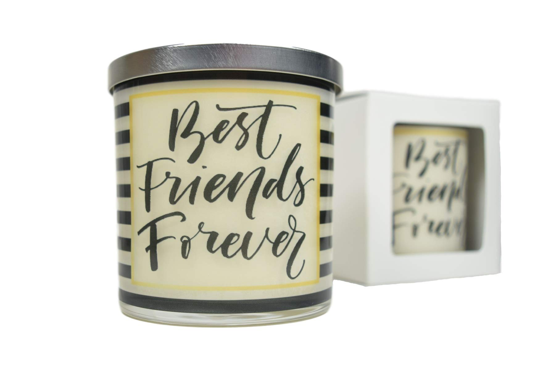 Best Friends Forever Scented Soy Candle - 12oz Natural Handmade Gift Candle with Custom Message | Personalized Home Decor, Relaxation & Romantic Gifts for Women