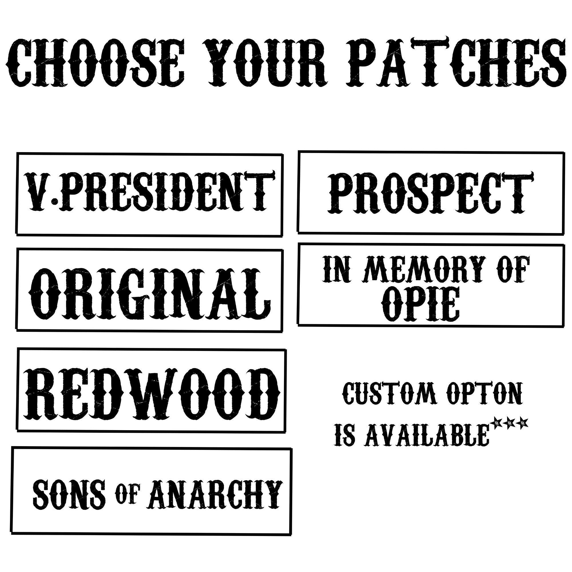 SOA Hoodie & Shirt Patches - Premium Embroidered Iron-On Patches for Biker Jackets, Denim Vests & DIY Clothing Customization - Perfect for Motorcycle Clubs, Fashion Upgrades & Personalized Gifts