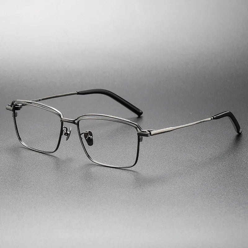 Aimee Unisex Full Rim Square Titanium Eyeglasses Frame 94950 - Lightweight Durable Glasses for Men & Women - Perfect for Reading, Working & Daily Wear