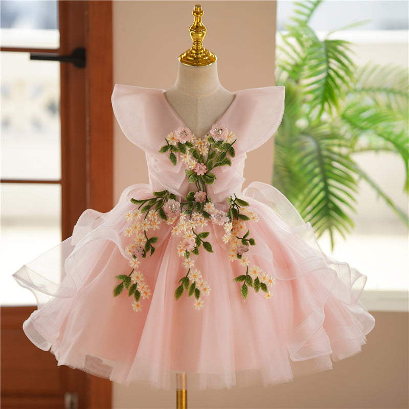 Adorable Puffy Flower Dress for Baby Girls - Toddler Princess Party Dress for Birthday & Special Occasions | Perfect for Photos, Celebrations & Dress-Up Play