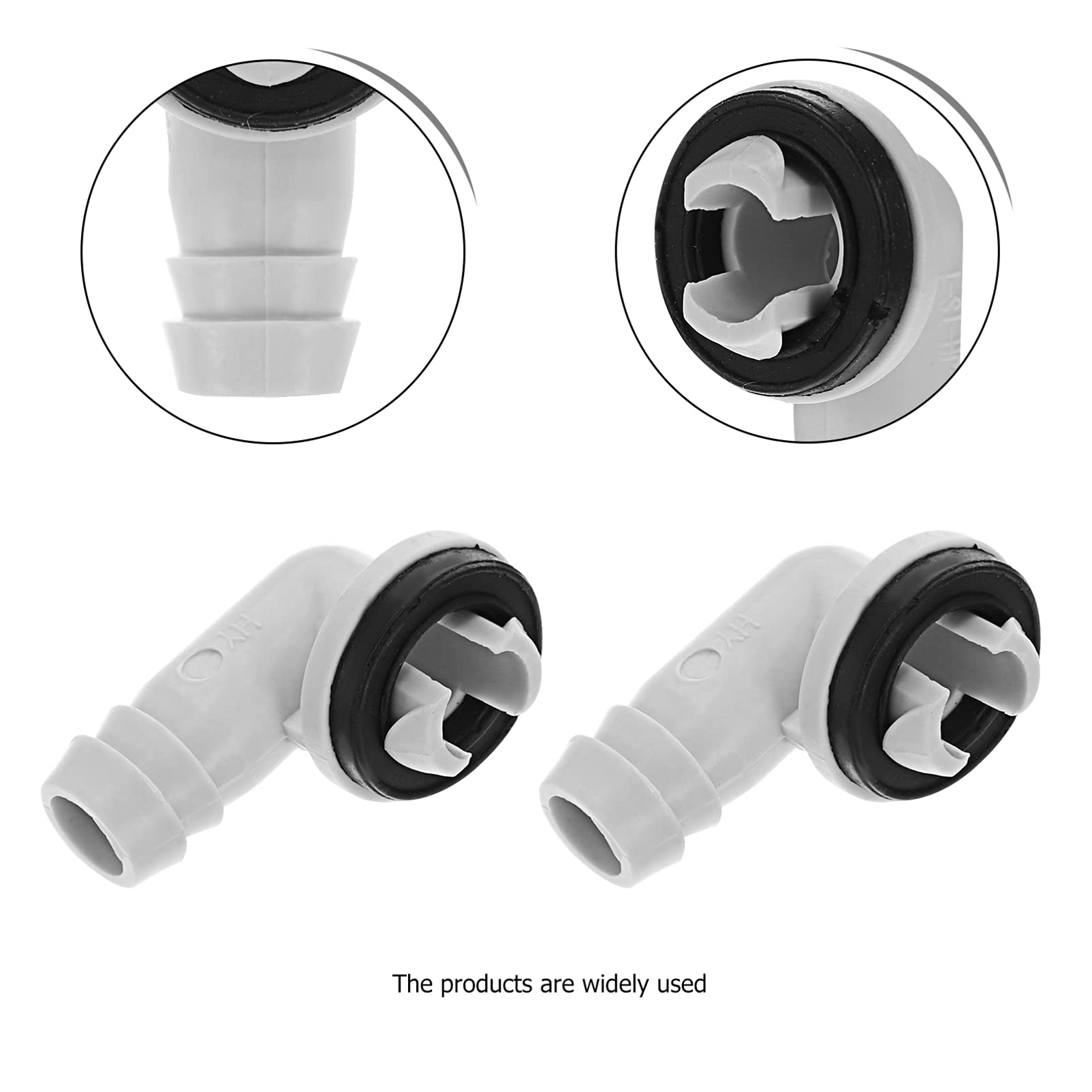 5PCS Air Conditioner Drain Hose Connector Elbow Fitting - 15mm AC Condensate Water Drain Adapter for Mini Split & Window AC Units - Perfect for Home, Office & RV Cooling Systems
