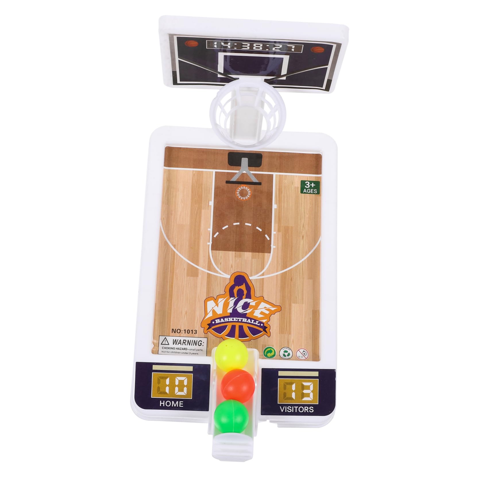 Portable Mini Basketball Shooting Toy Set - Handheld Basketball Game for Kids, Tabletop Sports Toy with Plastic Hoop - Indoor & Outdoor Fun for Children's Parties, Backyard Play, and Office Desk Games