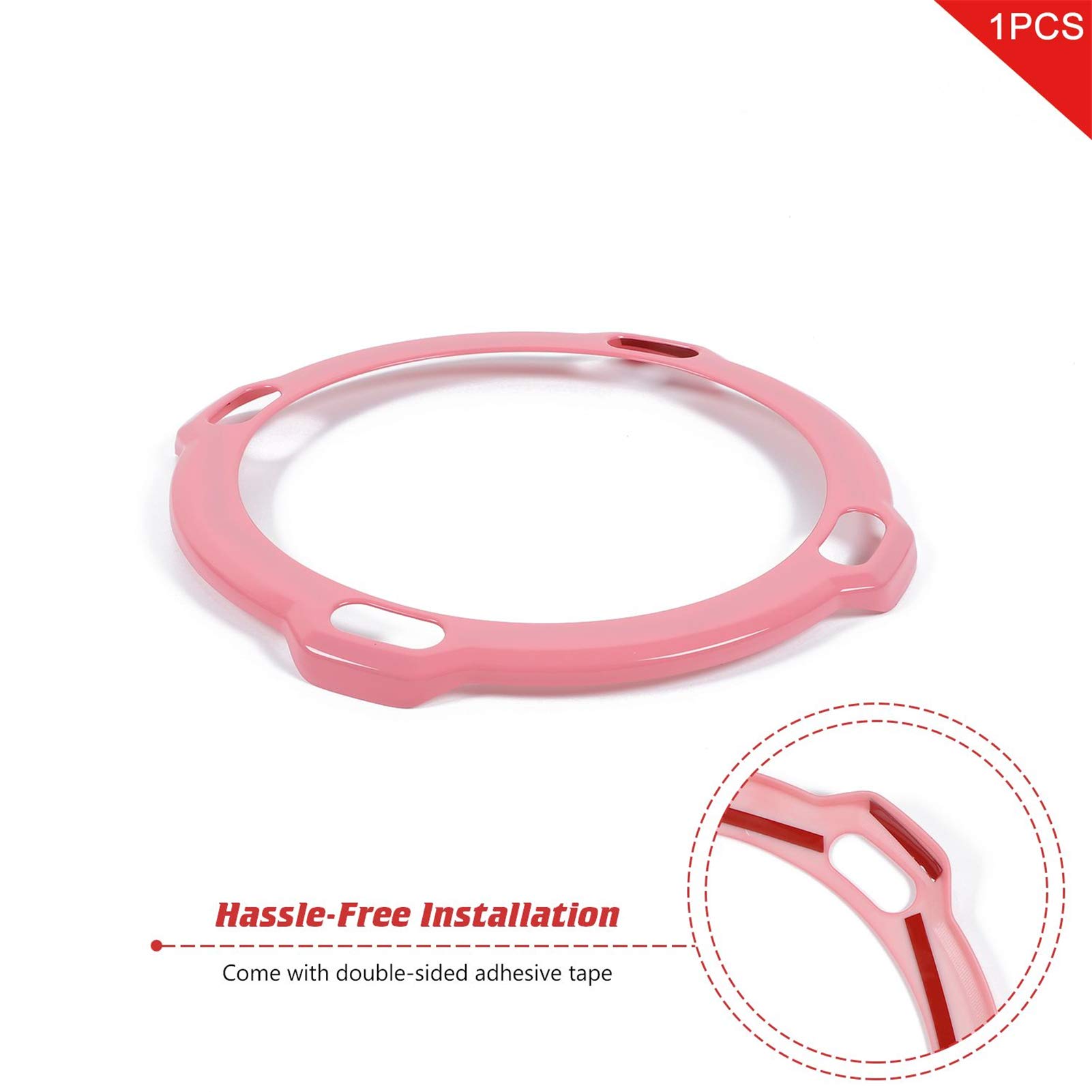 JeCar ABS Trunk Subwoofer Speaker Trim Cover - Interior Accessory Compatible with 2018-2023 Jeep Wrangler JL & JLU Rubicon Models (Pink) | Perfect for Car Audio Upgrades & Off-Road Adventures