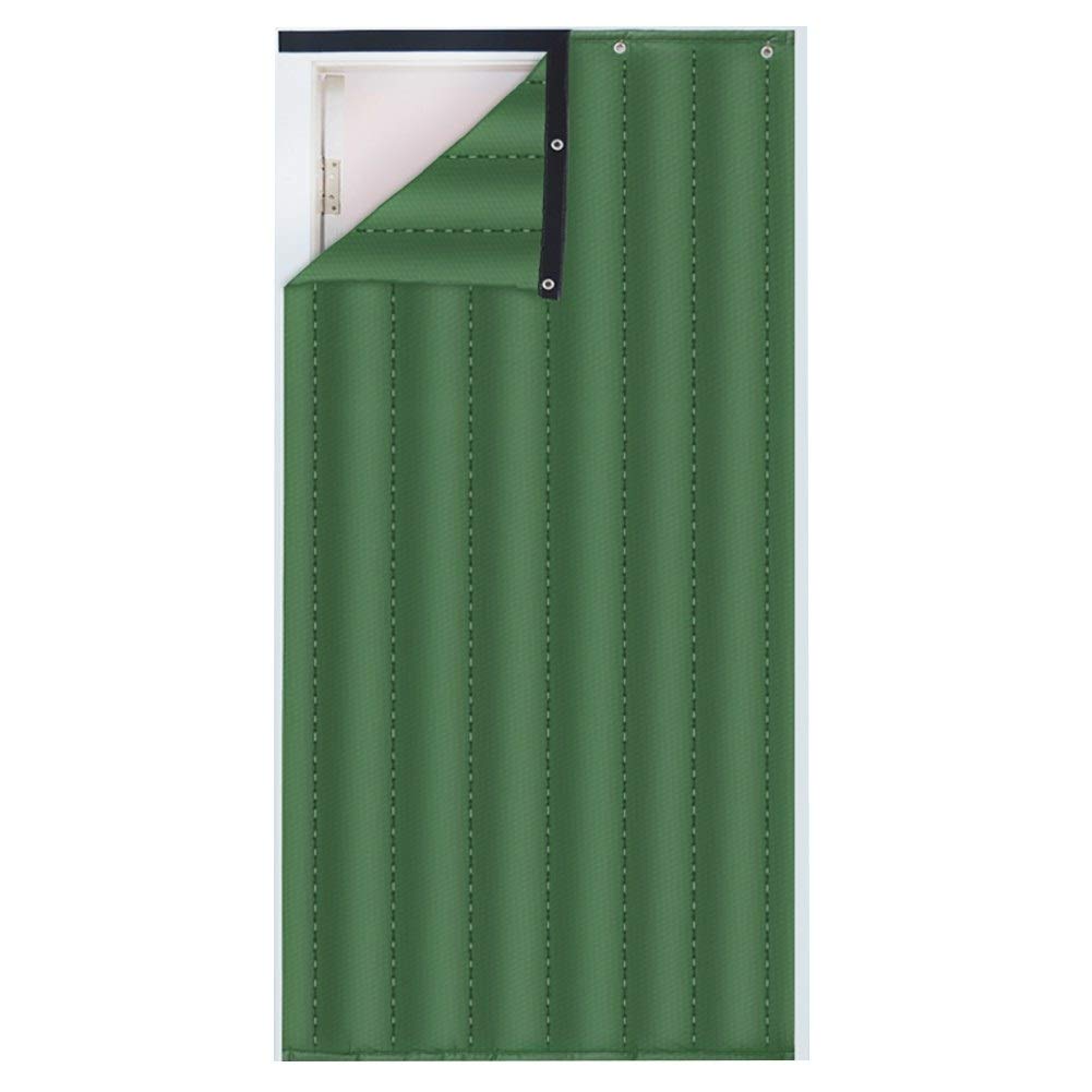 Thermal Insulated Door Curtain - Heavy Duty Cotton Felt for Front Door, Greenhouse & Barn - Waterproof Windproof Winter Protection (130x220cm, Green) - Perfect for Home, Farm & Commercial Use in Cold Weather