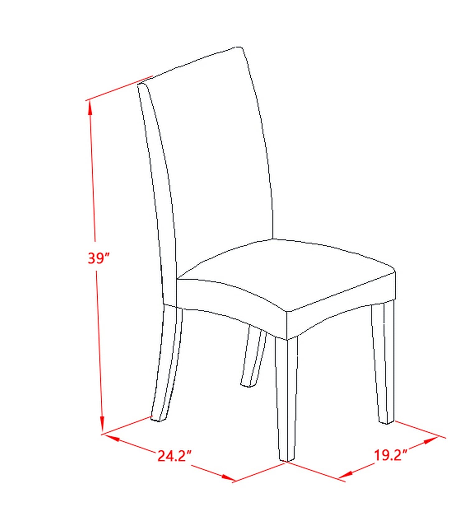 East West Furniture 3-Piece Dinette Set for Small Spaces - Rectangle Drop-Leaf Dining Table & 2 Gray Linen Fabric Parson Chairs, 30x48 Inch, Linen White | Compact Kitchen Dining Solution for Apartments, Breakfast Nooks & Cozy Homes