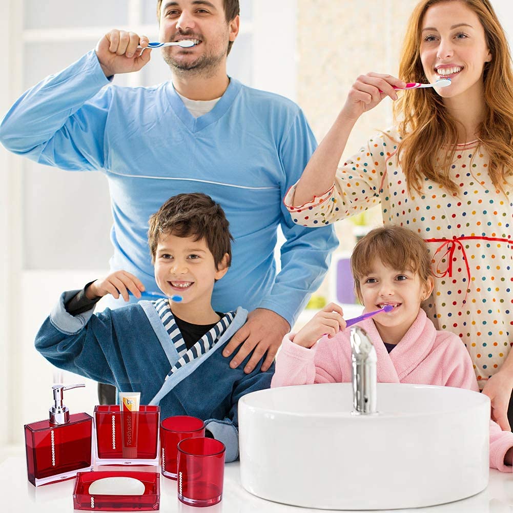 Luxury Acrylic Bathroom Set - 5pcs Vanity Organizer for Home Decor