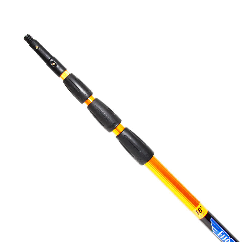 Ettore 4-Section Extendable Reach Pole for Window Cleaning, Ceiling Fans & High Surfaces - Lightweight & Durable Cleaning Tool