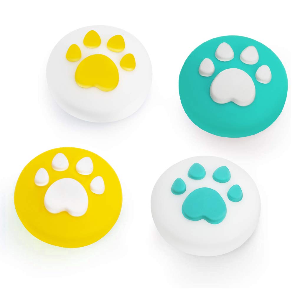 Soft Silicone Cat Claw Thumb Grips for Nintendo Switch & Lite - Comfortable Joystick Caps & Analog Stick Covers for Joy-Con Controllers - Perfect for Gaming, Decorating & Protecting Your NS Joycon (2-Pack)