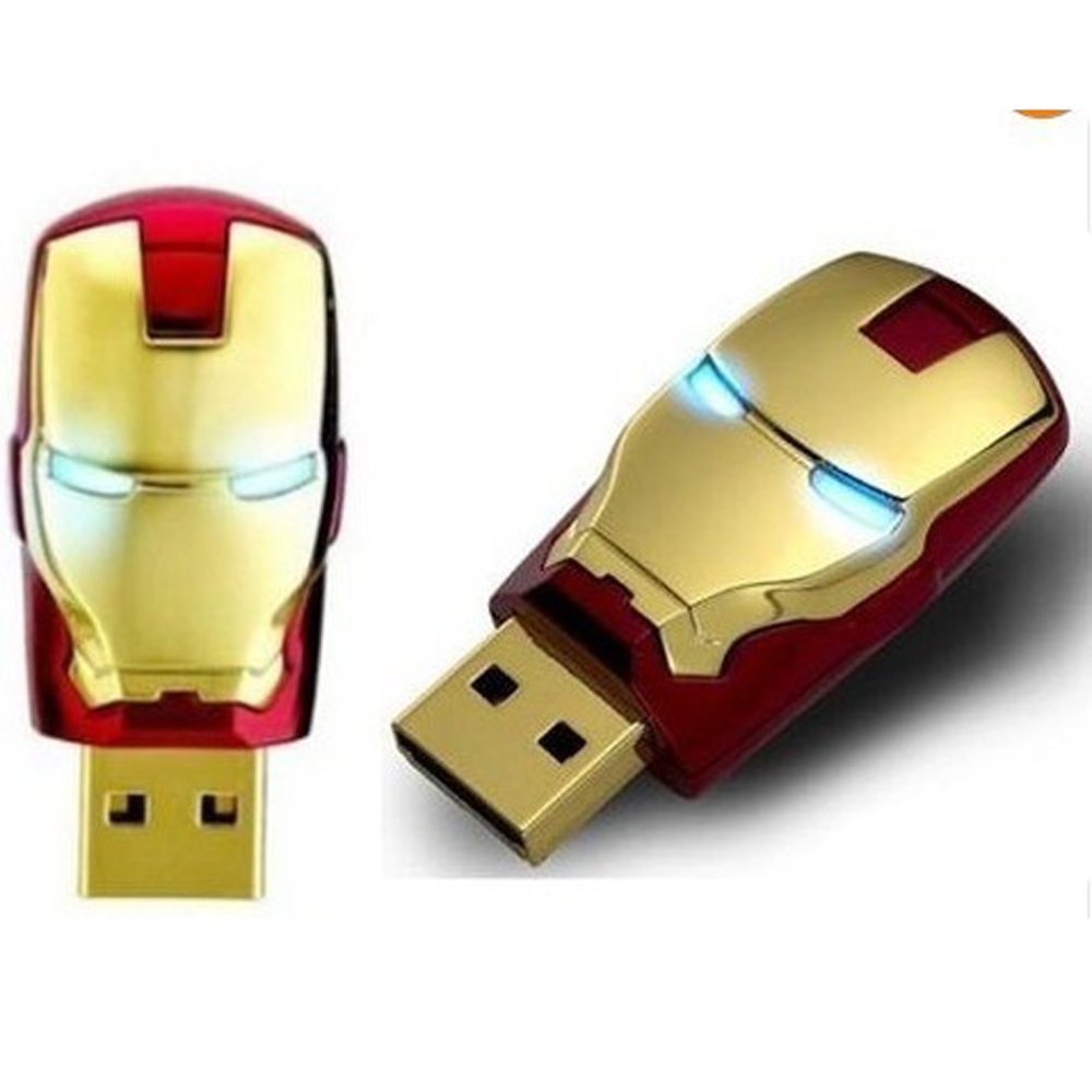 Iron Man USB Flash Drive 8GB - Superhero-Themed Memory Stick for Data Storage - Perfect for Marvel Fans, Students, Office & Cosplay Accessories